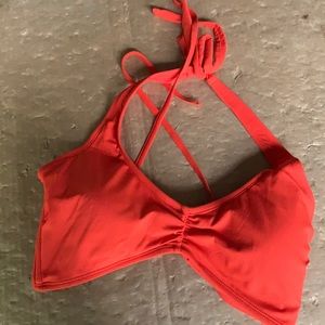 Neon orange bikini top